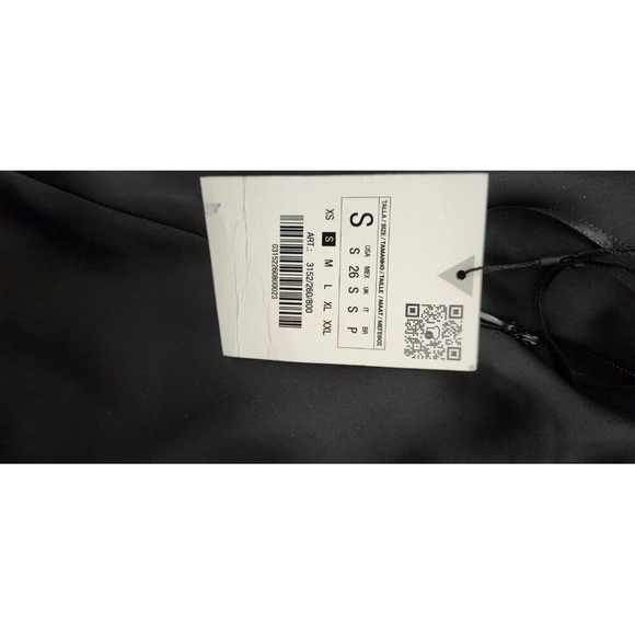 NWT. Zara Black Satin Effect Short Dress. Size S - Picture 12 of 13